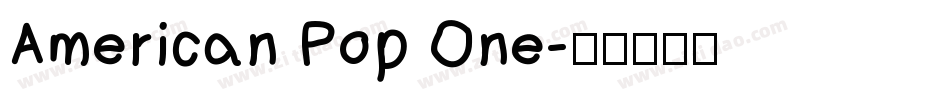 American Pop One字体转换